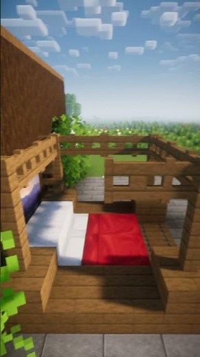 Minecraft Canopy Bed Build ✨ | Cozy Aesthetic Room Idea 😍 #minecraft #shorts