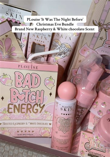@PLOUISE ‘It Was the Night Before’ Bundle in New Scent Frosted Raspberry & White Chocoate 🤍 #plouise #plouiseskincare #christmas #tiktokmademebuyit #plouisebudgetbox