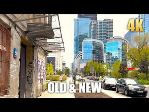 OLD & NEW Warsaw 🇵🇱 Poland Walk (Architecture & City Vibe) Walking Tour Video in Ultra HDR 4K 60FPS