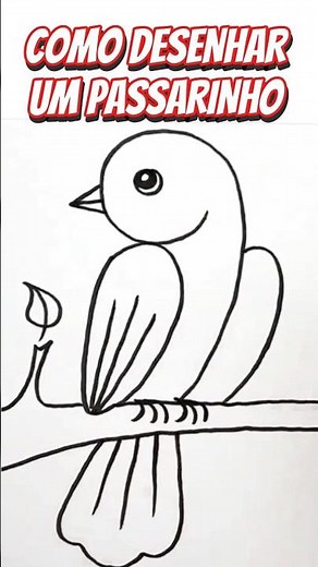COMO DESENHAR UM PASSARINHO PASSO A PASSO