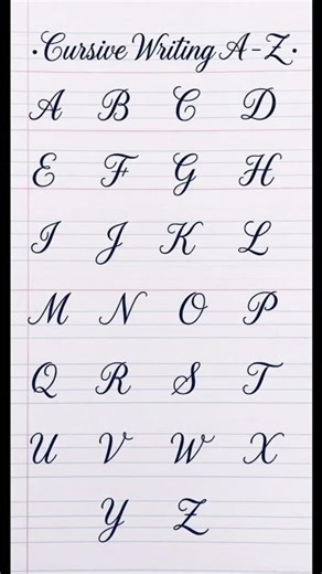 cursive writing a to z capital letters /