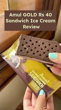 Amul GOLD Rs 40 Sandwich Ice Cream Honest Review | Belgian Chocolate Ice Cream Sandwich #amulindia