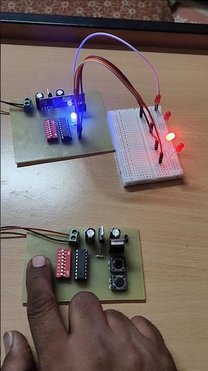 RF Tx rx circuit using RF module and encoder decoder IC #shorts #youtube #tech #trending #viral #diy