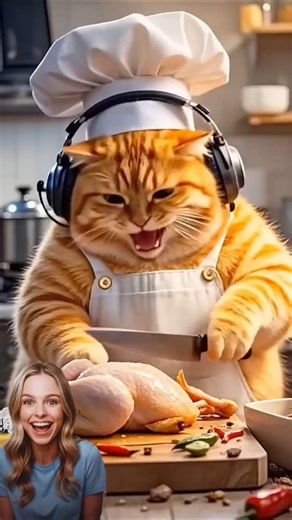 Chef Cat 🧑🏻‍🍳😸 #funnycats #shorts #catvideos