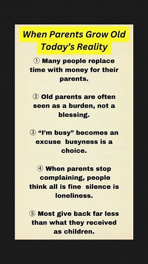 When Parents Grow Old | The Hard Reality No One Talks About#hardtruths #lifelessons #shorts