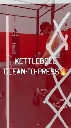 Kettlebell clean → press for full-body POWER ⚡️🔥 (Stop muscling it!)