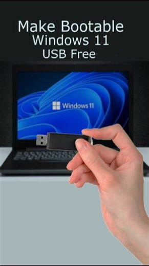 Create Windows 11 Bootable USB Flash Drive in 1 minute #windows11 #usbbootable #shorts