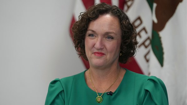 Former Democratic Rep. Katie Porter nearly exits tense interview in her run for California governor