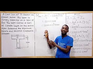 Bending Stresses in T-Section Beams - Problem 17 | Stresses in Beams | Strength of Materials...