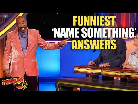 The Funniest “Name Something…” Answers on Family Feud 😂 | Steve Harvey Reacts