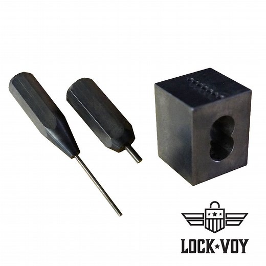 LockVoy Heavy Duty SFIC Capping and Ejecting Block Kit (Block, Ejector, Capper)