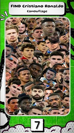 EYE TEST: CAN YOU FIND CRISTIANO RONALDO? ⚽🔥 #footballshorts #football #quiz #ronaldo