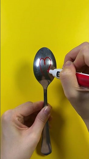 Magic Spoon Tattoo Hack 😍🎨 Draw, Dip & Transfer Your Art! #fun #creative #kids