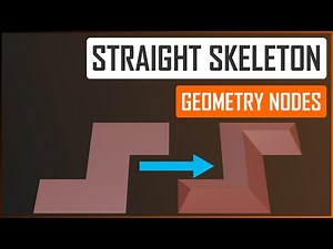 Procedural Straight Skeleton in Geometry nodes - Blender tutorial ENG
