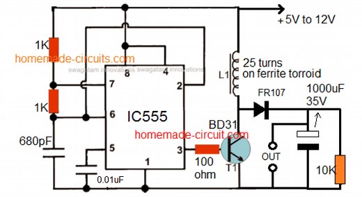 How to Build a Boost Converter Circuit: Explained with Calculations – Homemade Circuit Projects