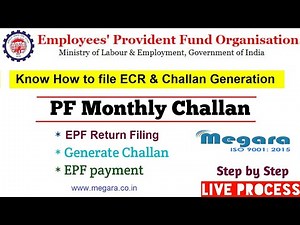 How to File Online #ECR/ #PF_Return/ #EPF Challan Generation/ #TRRN #EPFO. Part 1. Megara Infotech