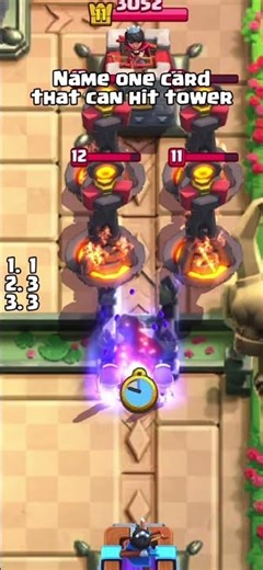 What card can hit tower? #clashroyale