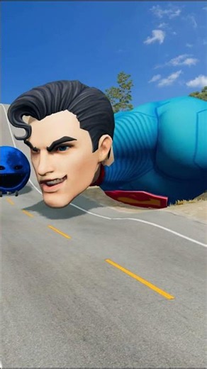 KPop Demon Hunters Cars vs Big Superman and Colorful Moon car in BeamNG.drive