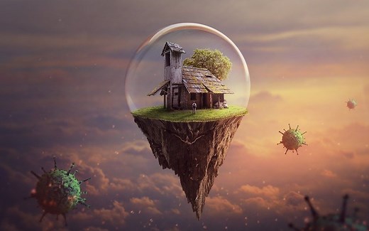 【PS教程】PS合成海报——悬浮的岛屿