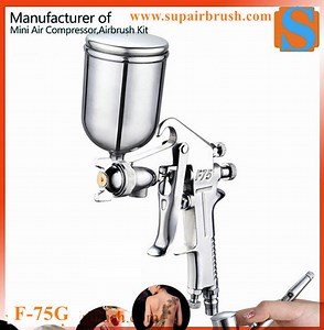 [Hot Item] Spray Gun F-75 Air Spray Gun Hand Tool 400cc Capacity Aluminum Cup HVLP Paint Sprayer Gravity Feed Spray Gun Paint Coating Tool