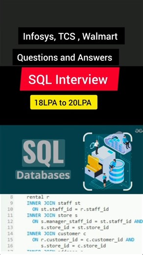 SQL-part1 Interview questions and Answers #sql #sqlserver #interview #interviews #test #coding #cod