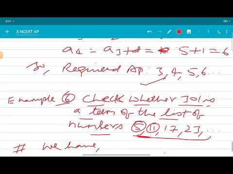 Class 10 Maths AP Exercise 5.2 Example 6.