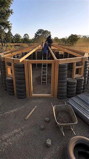 Amazing Eco Friendly Tire House Build | Sustainable Tiny Home Construction