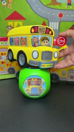 COCOMELON School Bus Fun Red Stop Push Button