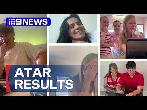 Shock, tears and excitement as graduating Year 12 cohort receive ATAR results | 9 News Australia