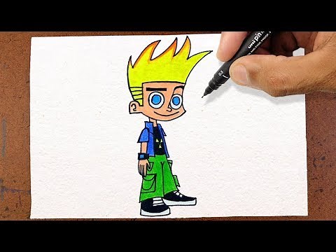 Colorindo e Desenhando o Johnny Test, How to Draw, DESENHO FAMOSO