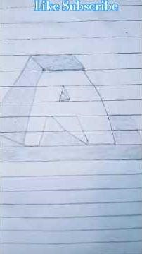 Capital Letter 'A' Drawing 3d #drawing #3ddrawing #short