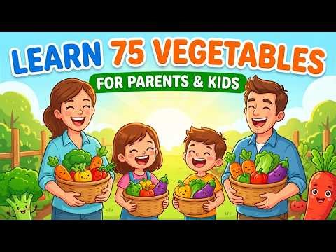 75 MUST KNOW Vegetables From Around the World! 😄🌍 #kidslearningfun #kids #toddlers #toddlereducation