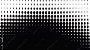 This video features a modern halftone pattern displaying vertical lines that transition from thick to thin. Perfect for creative design projects needing a unique visual effect.