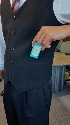 The XS2000 external SSD is so portable it fits right in your pocket and goes wherever you go.
