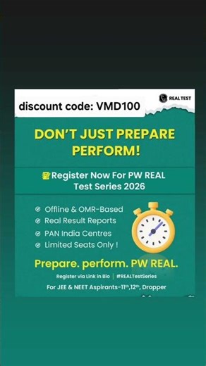 pwrealtestseries latest discount coupon code for neet.#neetrealtest #pwrealtest#RTSNEET#RTS#realtest