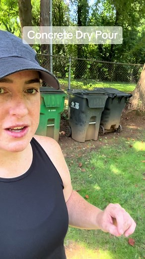 First concrete dry pour! Quite the DIY controversy online right now. Would you do a dry pour? Check out my entire process that cost under $100! #diy #diyproject #concrete #drypour #concretedrypour #decor #fyp #fypシ #foryou