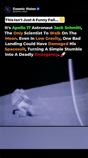 Apollo 17 Astronaut's Moon Fall Could Have Been Deadly! 🌕🚀 #shorts #moon #space #trending