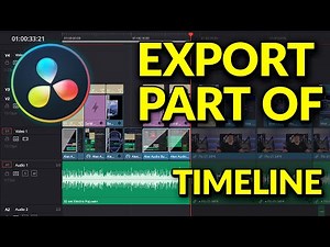 How to export part of a timeline in Davinci Resolve 19 - Quick Guide