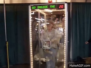 Money Machine Cash Cube Booth on Make a GIF