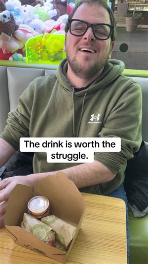 Hollywood takes on a Japanese peach soda at Tai Chi Bubble Tea in Pittsford, NY and wins. After a full team effort to get it open, the verdict is in: busy peach = big fan. New flavors, small victories, and one very happy taste tester. Things you didn’t know you needed to know… peach soda edition. #TaiChiBubbleTea #PittsfordNY #BlindAndAutistic #FoodAdventure #MetaAIGlasses