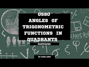 SOLUTION OF TRIGONOMETRIC FUNCTIONS IN FOUR QUADRANTS BY USING REFERENCE ANGLE. 0580 IGCSE.