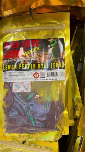 Alien fresh beef jerky selection I had to stop in