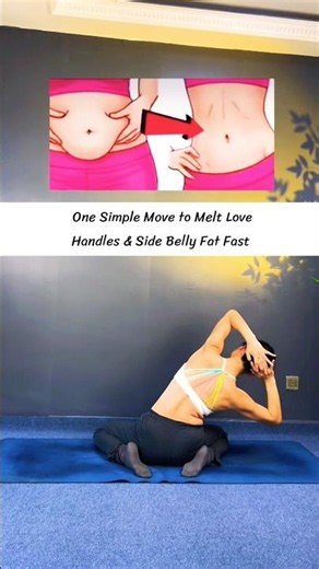 One Simple Move to Melt Love Handles & Side Belly Fat Fast #HomeWorkout