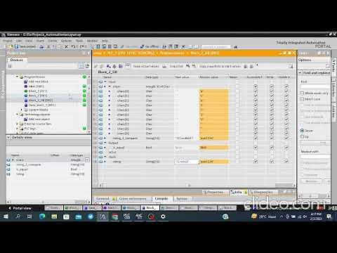 converting string to an array of char and compare 2 strings program in SCL on siemens s7-1200