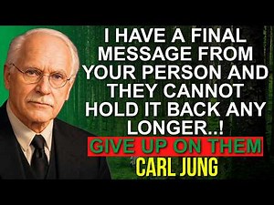 Carl Jung - I Have a Final Message From Your Person and They Cannot Hold It Back Any Longer..!