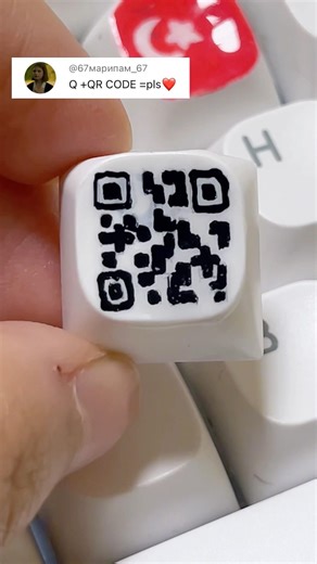 Drawing QR code logo on my keyboard #shorts #drawing #keyboard #qrcode