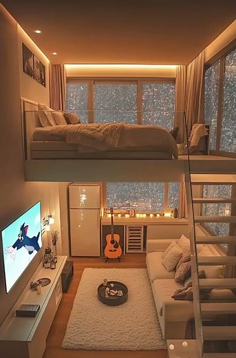 Warm & Cozy Loft Vibes | Perfect Lighting for a Relaxing Atmosphere #CozyLighting #AmbientLighting