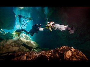 This Scuba-Diving Couple Gets Married in an Underwater Cenote Wedding.