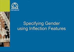 16 - Specifying Gender using Inflection Features