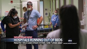 46K views · 629 reactions | HOSPITALS RUNNING OUT OF BEDS: The triple threat of respiratory viruses—flu, Covid and RSV—is rising at an alarming rate as children’s hospitals across the country run out of space. Kayna Whitworth with more on what symptoms parents should watch for. https://abcn.ws/3D4F57m | ABC World News Tonight with David Muir | Facebook